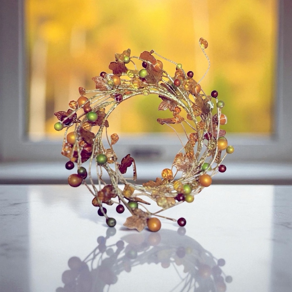 PIER 1 Fall Leaves & Autumn Colored Wreath
